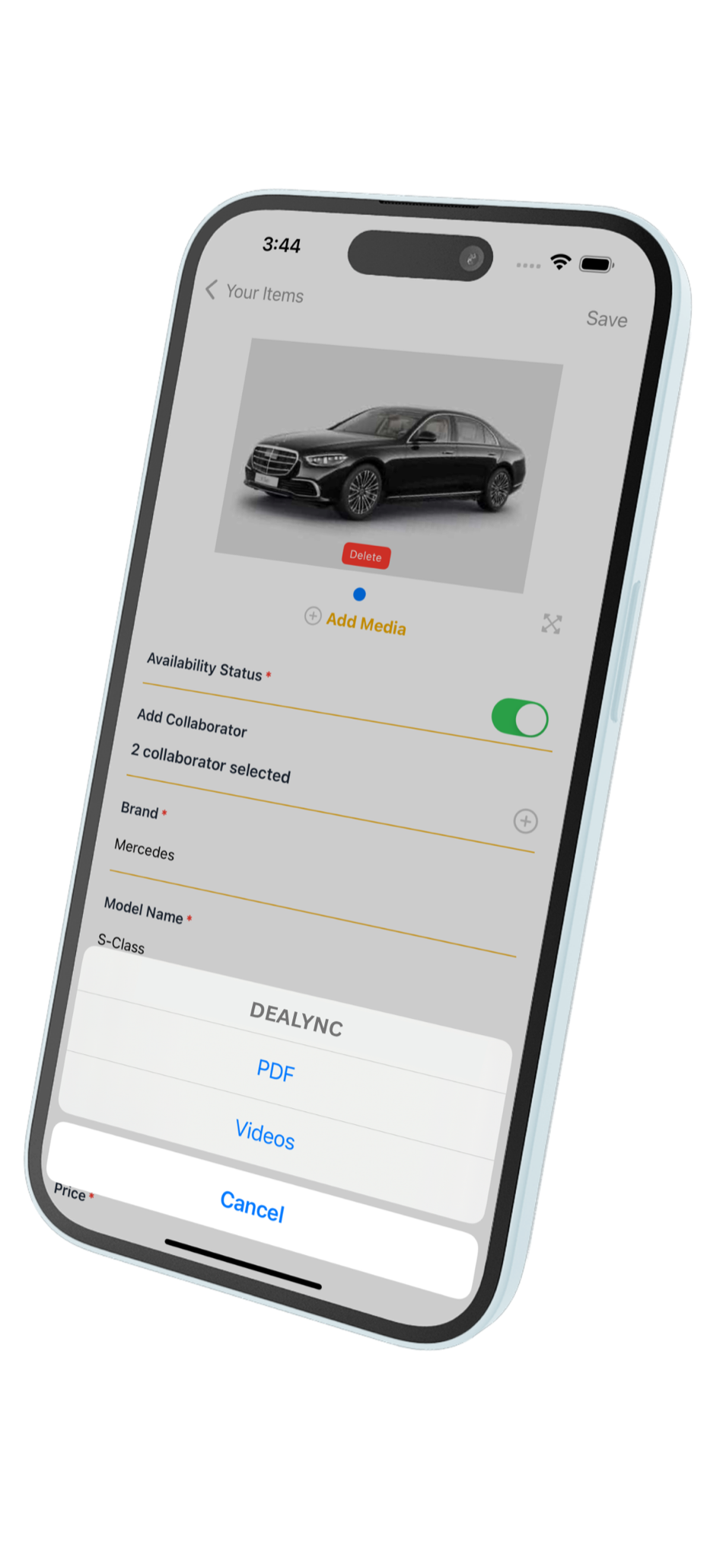 Share a listing as a PDF